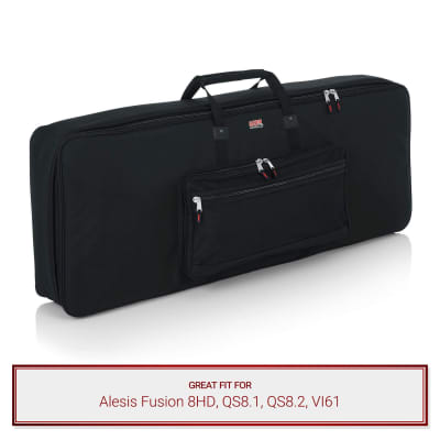 Gator Cases Keyboard Gig Bag fits Alesis Fusion 8HD, QS8.1, QS8.2, VI61