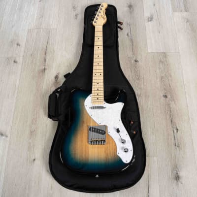 Mint G&L USA Limited Run ASAT Classic Alnico Thinline Guitar, No F-Hole, Mako Blue image 10