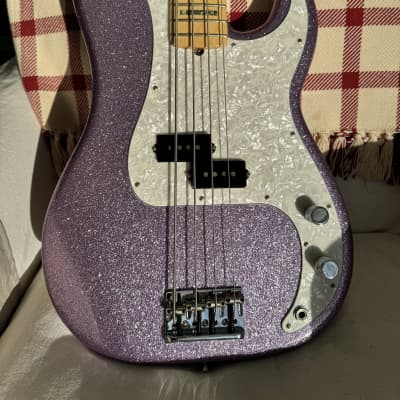 Fender Limited Edition Adam Clayton Precision Bass 2017 - Purple Sparkle image 3