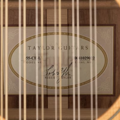 Pre Owned '04 Taylor Limited Edition 355-CE-L7 12-string Cutaway Acoustic Electric W OHSC image 10