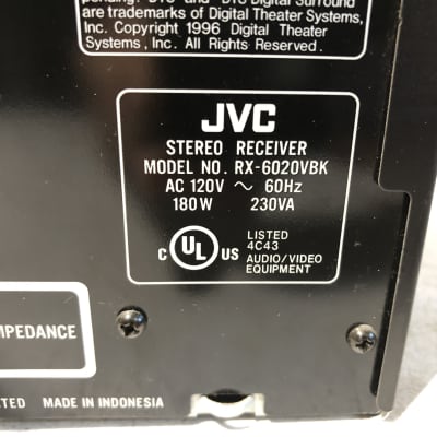 JVC RX-6020V Receiver HiFi Stereo Vintage Home Audio 5.1 Chanel AM/FM Tuner image 6