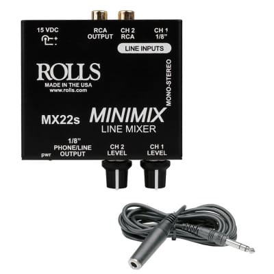 Rolls MX42 4 Channel Stereo Passive Mini Line Mixer RCA In/Out