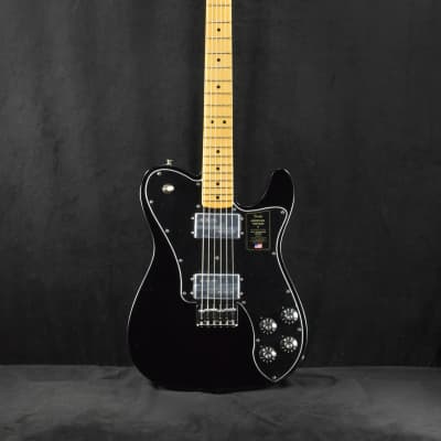 Mint Fender American Vintage II 1975 Telecaster Deluxe Maple Fingerboard Black image 2