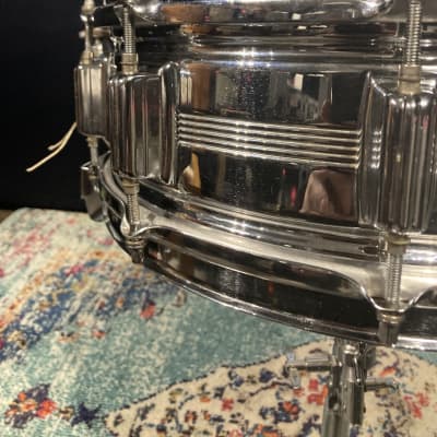 Rogers Vintage Big R, Dynasonic 14"x5"  Snare Drum 1976-1979 - Chrome Over Brass image 12