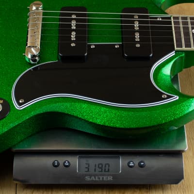 Gibson Custom 1963 SG Special Reissue Lightning Bar Gloss Green Sparkle 500683 image 5