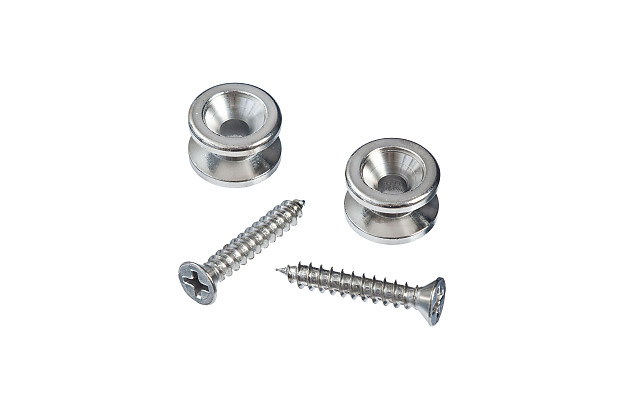 Planet Waves Solid Brass End Pins - Chrome (Pair) image 1