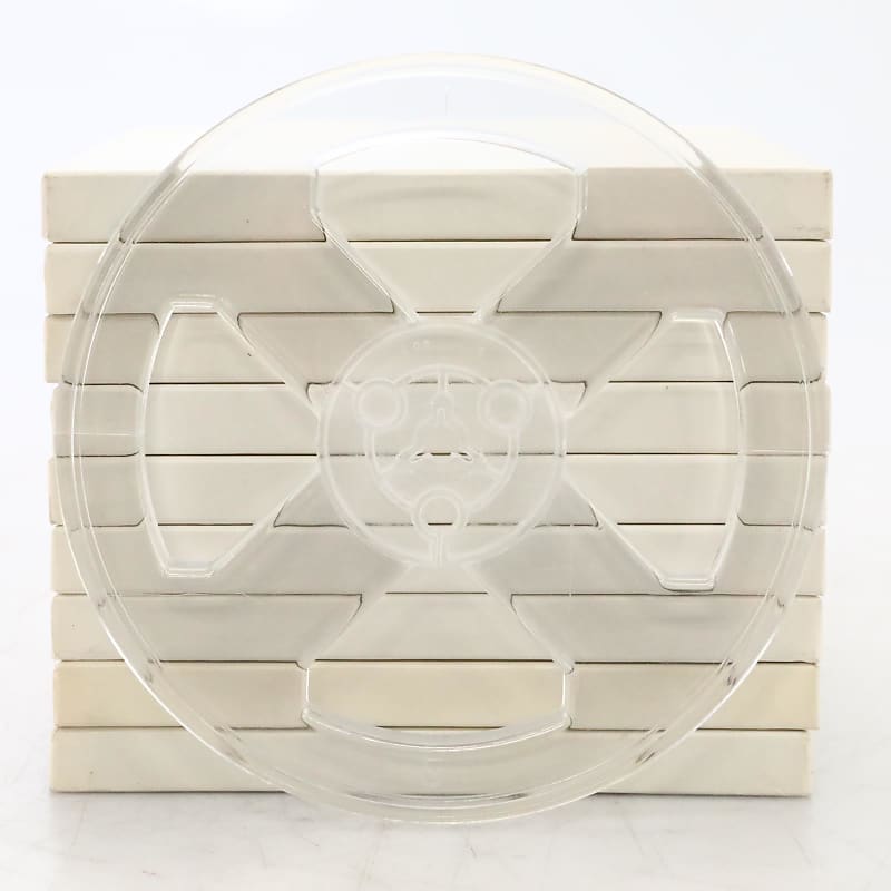 9 7 x 1/4 Empty Clear Plastic Reel-To-Reel Tape Reels w/ Small Hubs  #46407