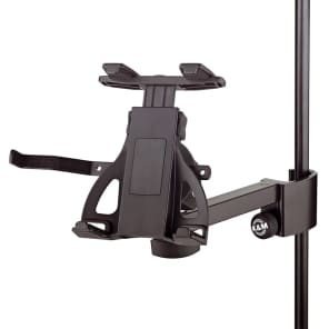 K&M 19740 Universal Clamp-On Mic Stand Tablet Holder