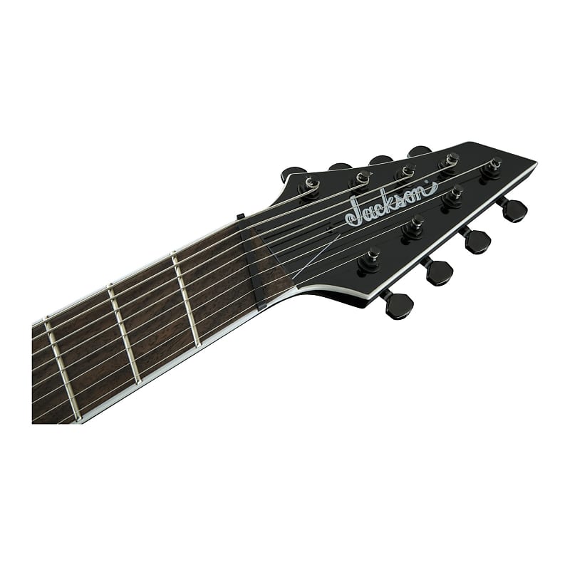 Jackson X Series Soloist Arch Top SLAT8 MS 8-String Electric Guitar (Black)  Bundle with Jackson Multi-Fit Gig Bag and Strings