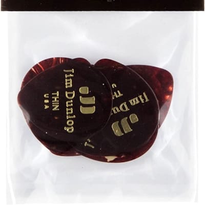 Dunlop 485P05TH Genuine Celluloid Tear Drop Picks, Shell 12 Piece Player's Pack image 4