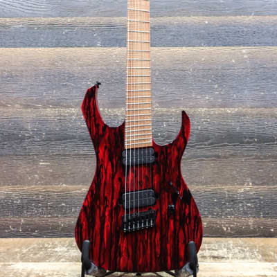 Guerilla Guitars M-SR7HSM Plasma Drip Multi-Scale Electric Guitar w/Case #299 image 2