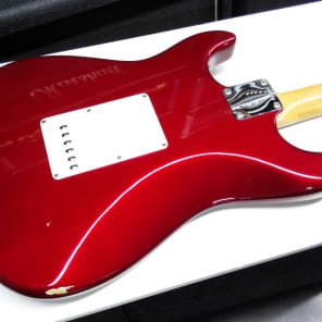 1964 Fender Vintage Stratocaster Modified Guitar w/OHSC Candy Apple Red image 9