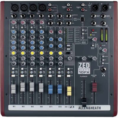ALLEN & HEATH ZED60-10FX USB avec effets - ZED-10FX avec faders 60mm image 3