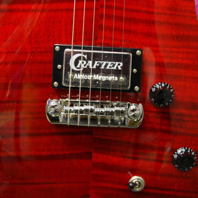 Crafter Convoy CT electric guitar in transparent red - Made in Korea image 12