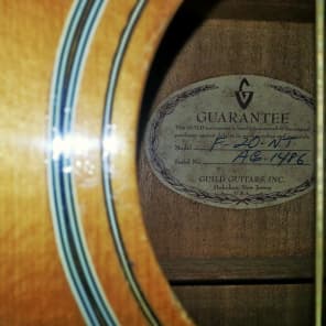 Guild F-20 NT Vintage Acoustic 1966- Parlor size Guitar Made in USA image 4