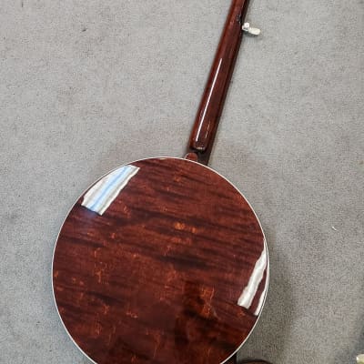 Deering Eagle II 5 string banjo 2016-ish - stained natural wood image 5