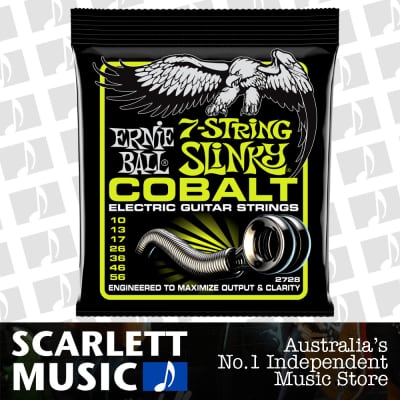 Ernie Ball 2728 Cobalt 7-String Regular Slinky Electric Guitar Strings 10-56 for sale