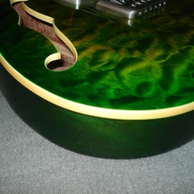 Raven West Semi-Hollow Body Tele - Emerald Quilted Maple image 9