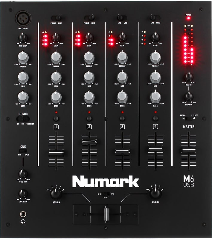Numark M6 USB 4channel DJ Mixer (5pack) Bundle Reverb