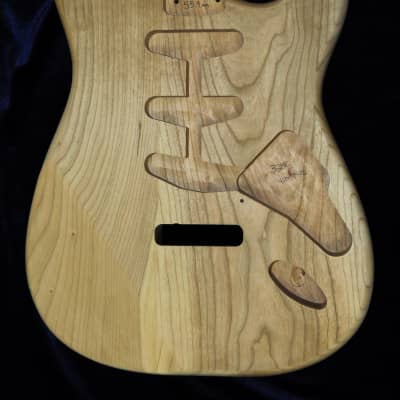 2 Piece Aged Cherry Wood Strat Style Stratocaster body - 4lbs 14oz #3280 image 1