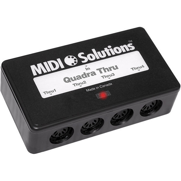 MIDI Solutions Quadra Thru 4 Output MIDI Thru Box image 1