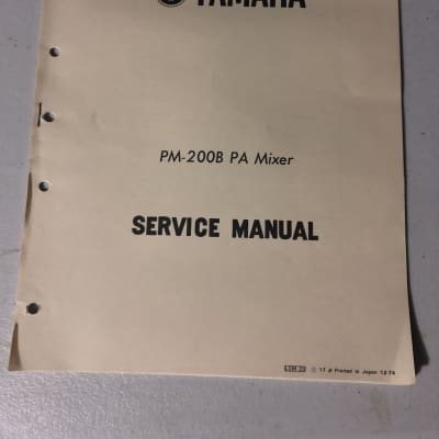 Yamaha  PM-200B PA Mixer Service Manual image 1