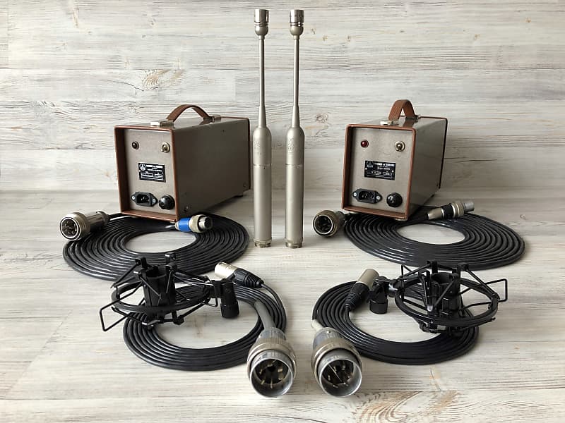 1969 Matched Pair Of AKG C28/C30A Nuvistor Tube Mics w/AKG