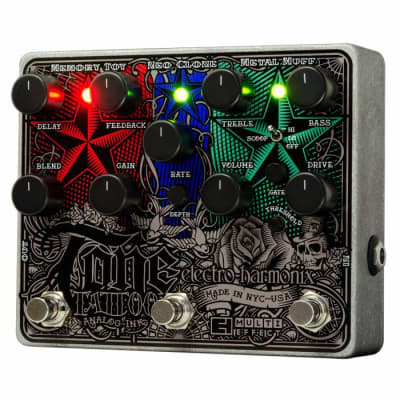 Electro Harmonix Tone Tattoo Analogue Delay/Chorus/Distortion Multi-Effects Pedal for sale