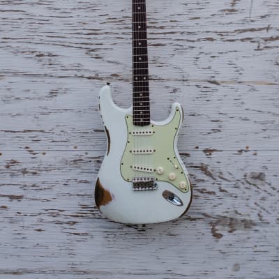 Fender Custom Shop 1963 Stratocaster  2022 Aged Olympic White - Heavy Relic image 1