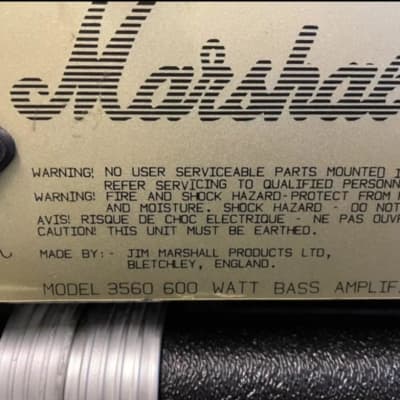 Marshall 25/50 Jubilee Bass Series Model 3560 - 600w 1987 - Silver image 6