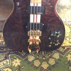 Alembic 4 String Mark King Deluxe 2002 high gloss polyester coco bolo/dark reddish brown image 1