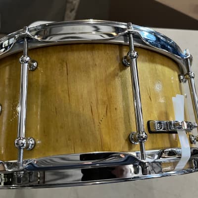 Outlaw Drums 7x14 Bandit Solid Maple Stave Snare Drum  2019 Honey Maple image 4