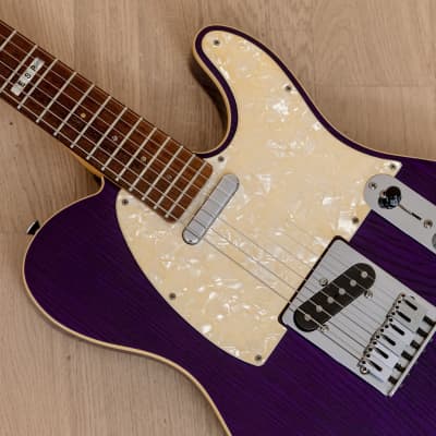 1990s ESP Vintage Plus T-Style Electric Guitar Trans Purple w/ USA Seymour Duncan Pickups, Japan image 7