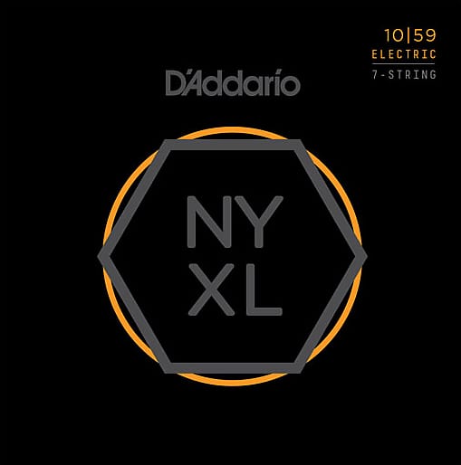 D'Addario NYXL1059 7-String Nickel Wound Regular Light Electric Strings 10-59 image 1