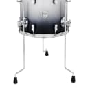 PDP Concept Maple 12x14 Floor Tom Silver to Black Fade with Chrome Hardware