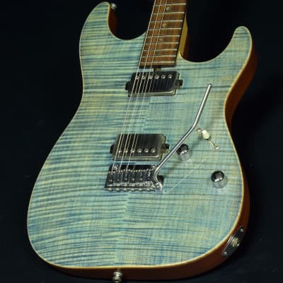 T's Guitars DST-DX22 Flame Trans Blue Denim (09/22) | Reverb Canada