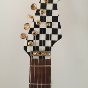 Charvel Boogie Bodies Warmoth Custom early 80's Hand Painted Checkerboard image 3