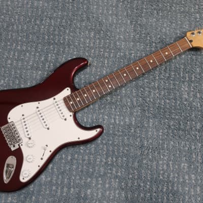 Vintage 1997 Fender Stratocaster Mexico MIM Rare Wine Red Special Edition Electric Guitar Strat No Whammy Bar Comes With Soft Case for sale