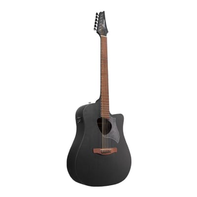 Ibanez ALT20 Altstar 6-String Acoustic-Electric Guitar (Weathered Black Open Pore) Bundle with Tuner, Guitar Stand, Guitar Strings, Guitar Learning Book, Guitar Strap, Guitar Picks (12-Pack) image 2