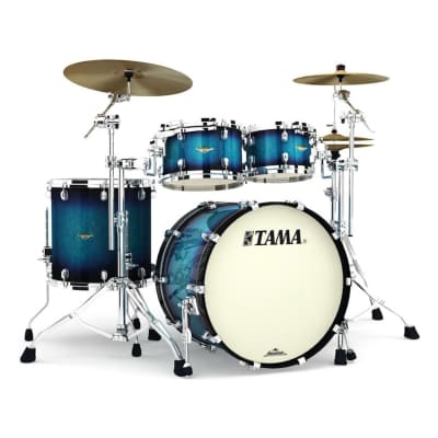 Tama Starclassic Maple 4pc Drum Set Molten Electric Blue Burst image 1