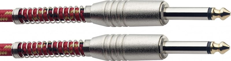 Instrument cable, jack/jack (m/m), 6 m (20"), red, vintage tweed style, S-series image 1