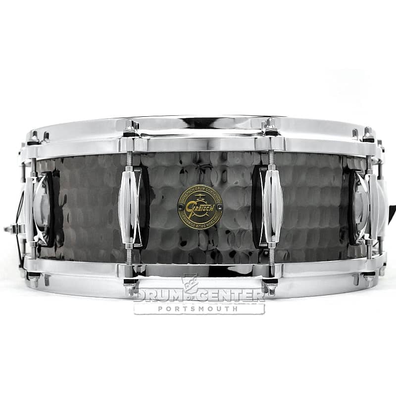 Gretsch Full Range Hammered Black Steel Snare Drum 14x5 image 1