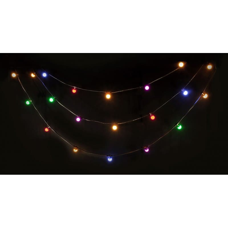 Guirlande guinguette IP65 10m + ampoules LED E27 de couleurs