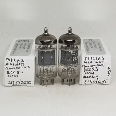 6本 AMPEREX アンペレクス 12AX7 ECC83 / ムラード 英国製 Matched Pair Amperex/Philips 12AX7/ECC83 Large O-Getter