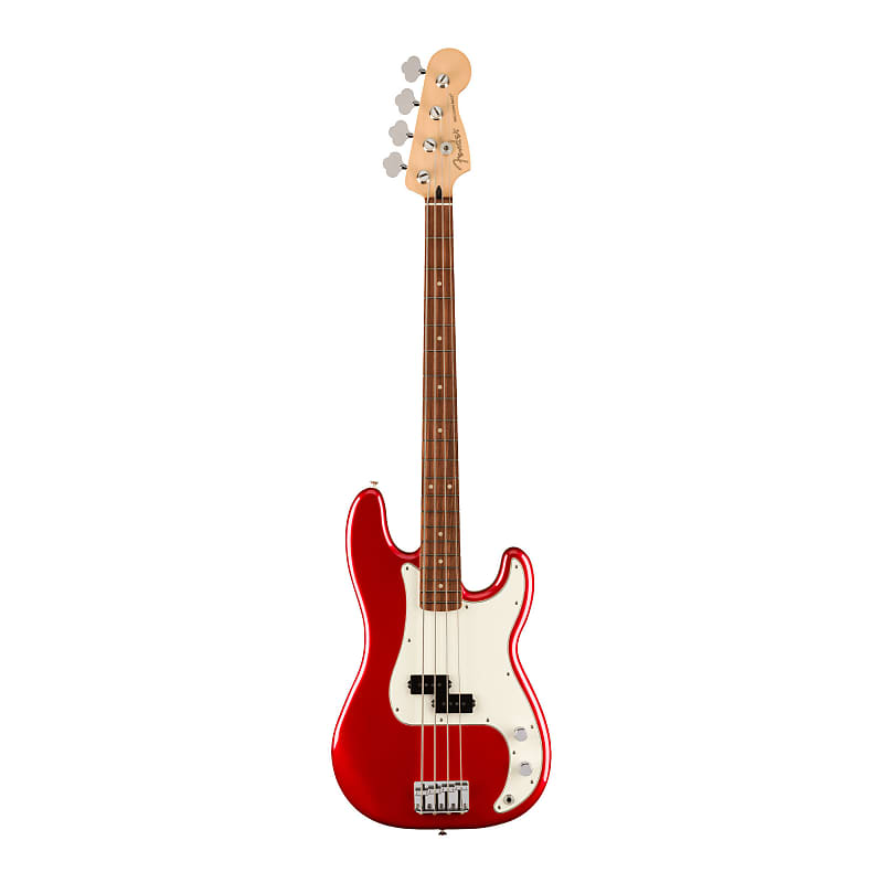 Fender Player Precision 4-String Right-Handed Bass Guitar with Maple Neck, Pau Ferro Fingerboard, Alder Body and Player Series Alnico 5 Split Single-Pickups (Candy Apple Red) image 1