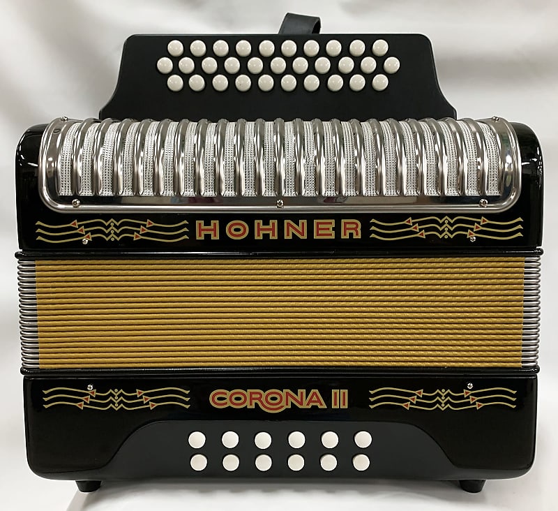 Hohner Corona II Accordion F/Bb/Eb  Black   (Available in GCF key) image 1