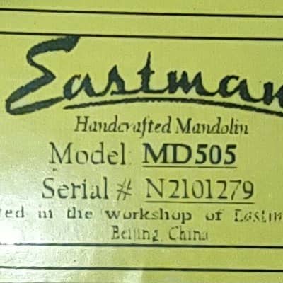 Eastman MD505 A-Style F-Hole Mandolin w/ Case, Pro Setup #1279 image 8