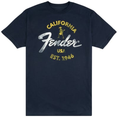 Fender T-Shirt - Baja Blue California - LARGE image 1