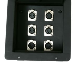 Elite Core Audio FB6 Recessed Floor Box with 6 XLR Female Connectors