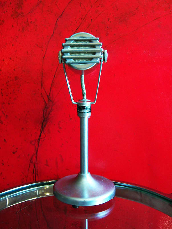 Vintage RARE 1940's Electro-Voice 640C Hi-Z Dynamic Microphone w Turner period  stand image 1